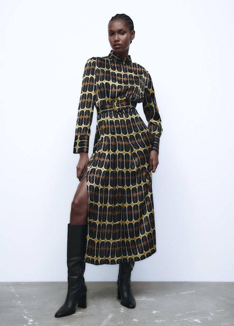 Imagen - Vestido midi con estampado geométrico