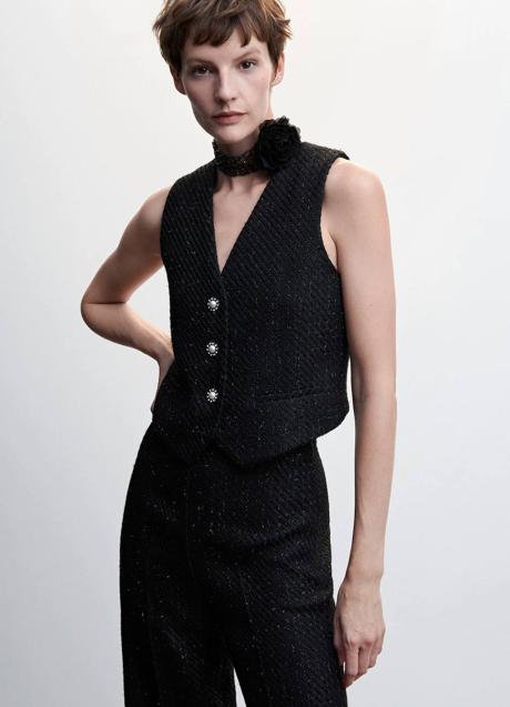 Imagen - Chaleco de tweed con botones joya