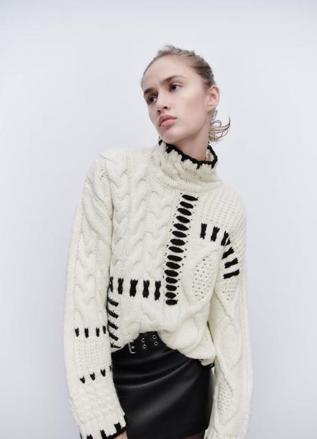 Imagen - Jersey de punto con contrastes, 39,95€.