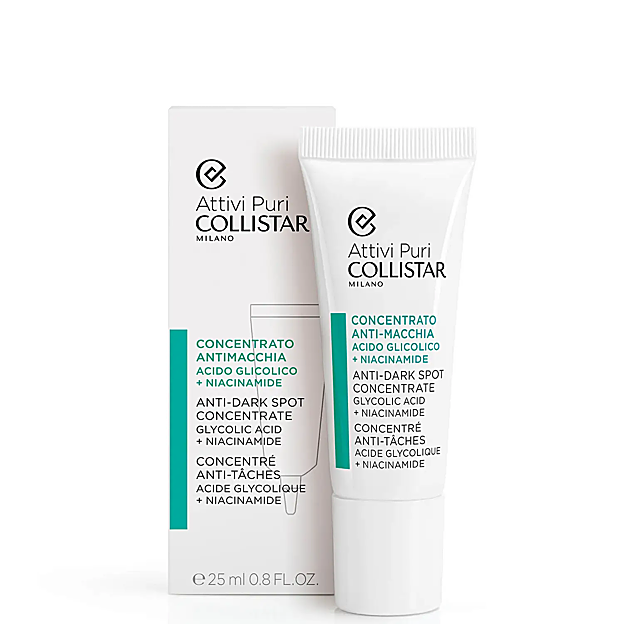 Concentrado Antimanchas con Ácido Glicólico y Niacinamida de Collistar.