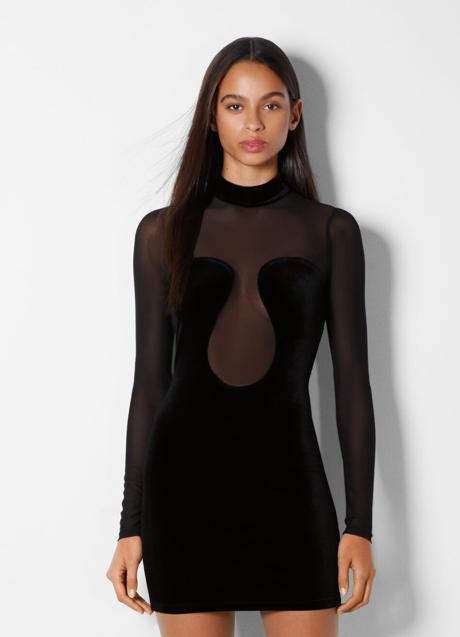 Imagen - Vestido de terciopelo de Bershka, 25,99€.