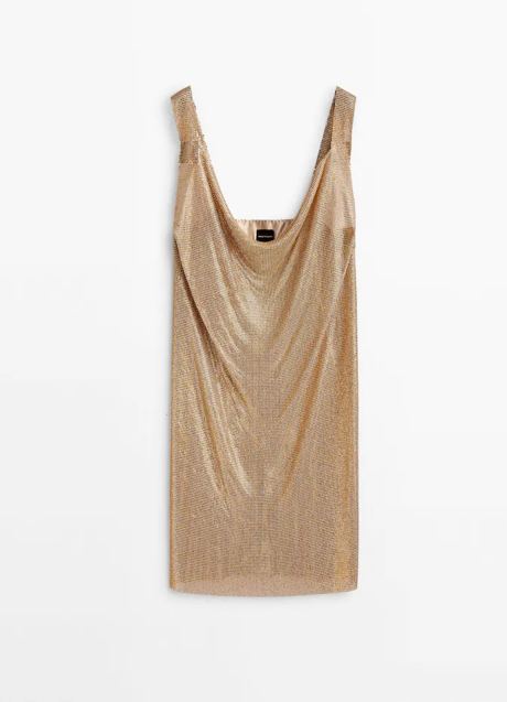 Imagen - Vestido de brillos de Massimo Dutti, 299€.