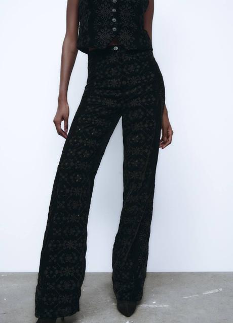 Imagen - Pantalones de terciopelo bordado