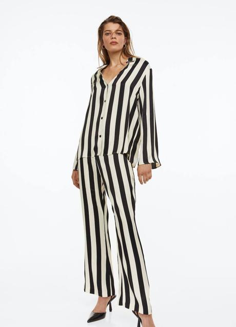 Imagen - Conjunto satinado con estampado a rayas