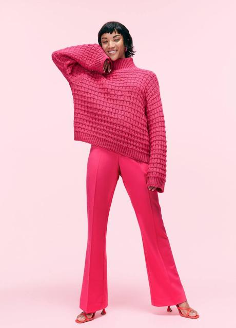 Imagen - Conjunto con jersey y pantalón de vestir rosa