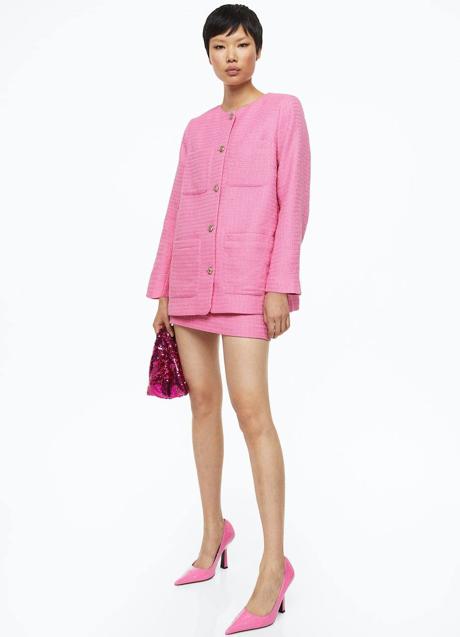 Imagen - Total look de tweed color rosa