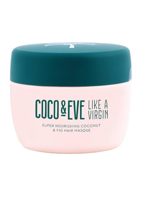 Like a Virgin Super Nourishing Coconut and Fig Masque de Coco & Eve es un tratamiento nutritivo y profundamente hidratante que también combate el daño por el calor, suaviza, ilumina y fortalece. Esta mascarilla está formulada con una mezcla de coco, higo, semillas de lino, manteca de karité, aceite de argán, vitamina E y fermentos, dejando el cabello hidratado, manejable, bonito y nada apelmazado o graso.