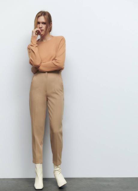 Imagen - Pantalón marrón con tiro alto