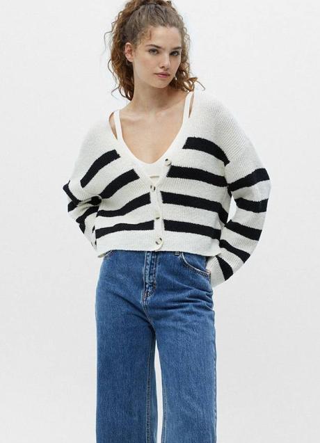 Imagen - Chaqueta de punto con rayas marineras