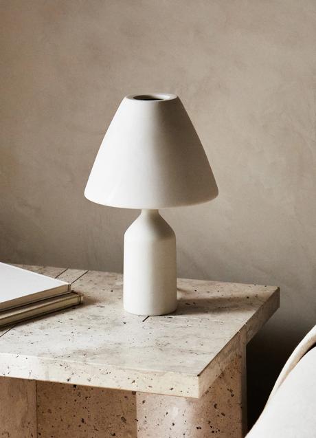 Imagen - Lámpara con base y mampara de cerámica