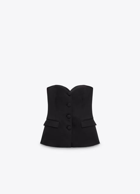 Imagen - Top estilo bustier de Zara. Foto: Zara.
