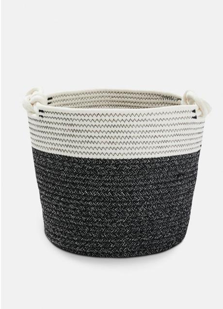 Imagen - Cesta trenzada de almacenamiento bicolor/Primark Home