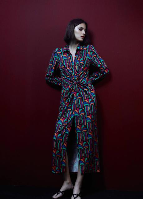 Imagen - Vestido midi con print geométrico