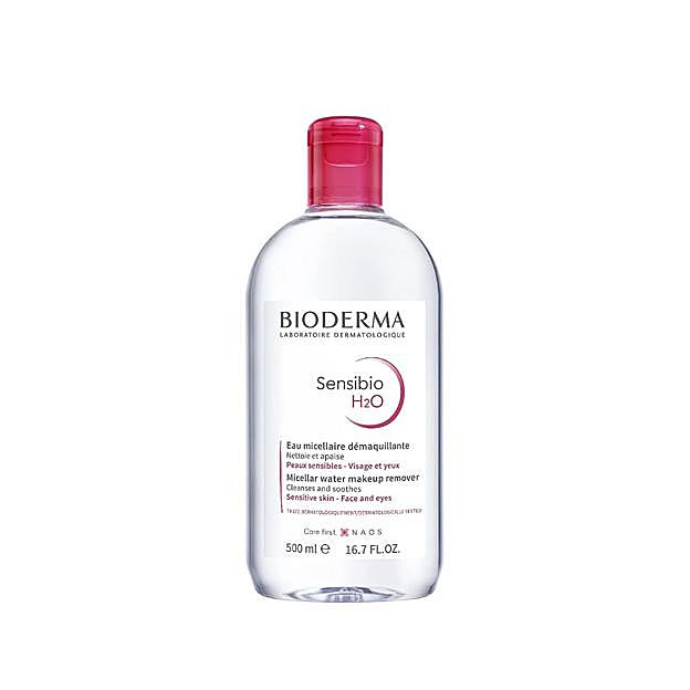 Limpiador desmaquillante Sensibio H20 de Bioderma.
