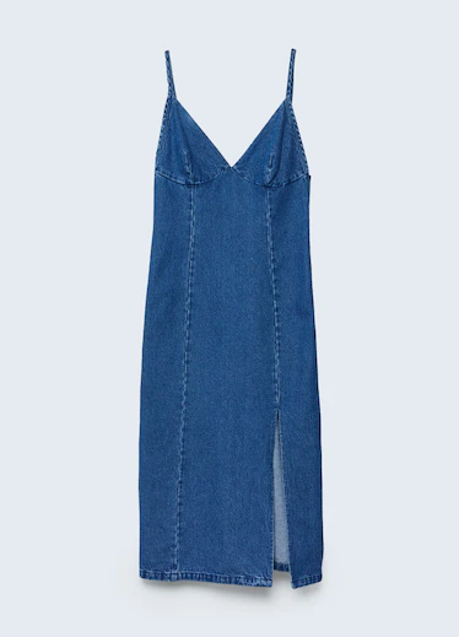 Imagen - El vestido denim de Stradivarius es de tirantes.