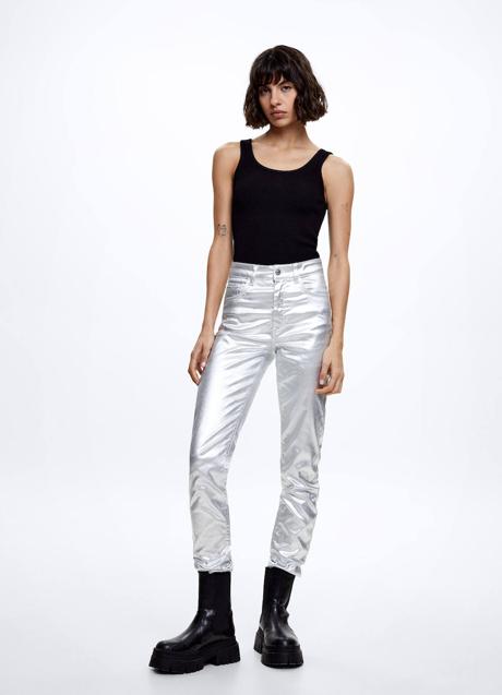 Imagen - Pantalón skinny plateado