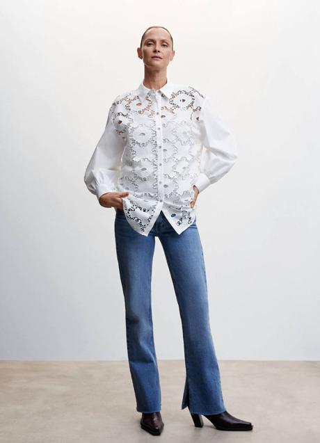 Imagen - Camisa blanca con cuerpo bordado