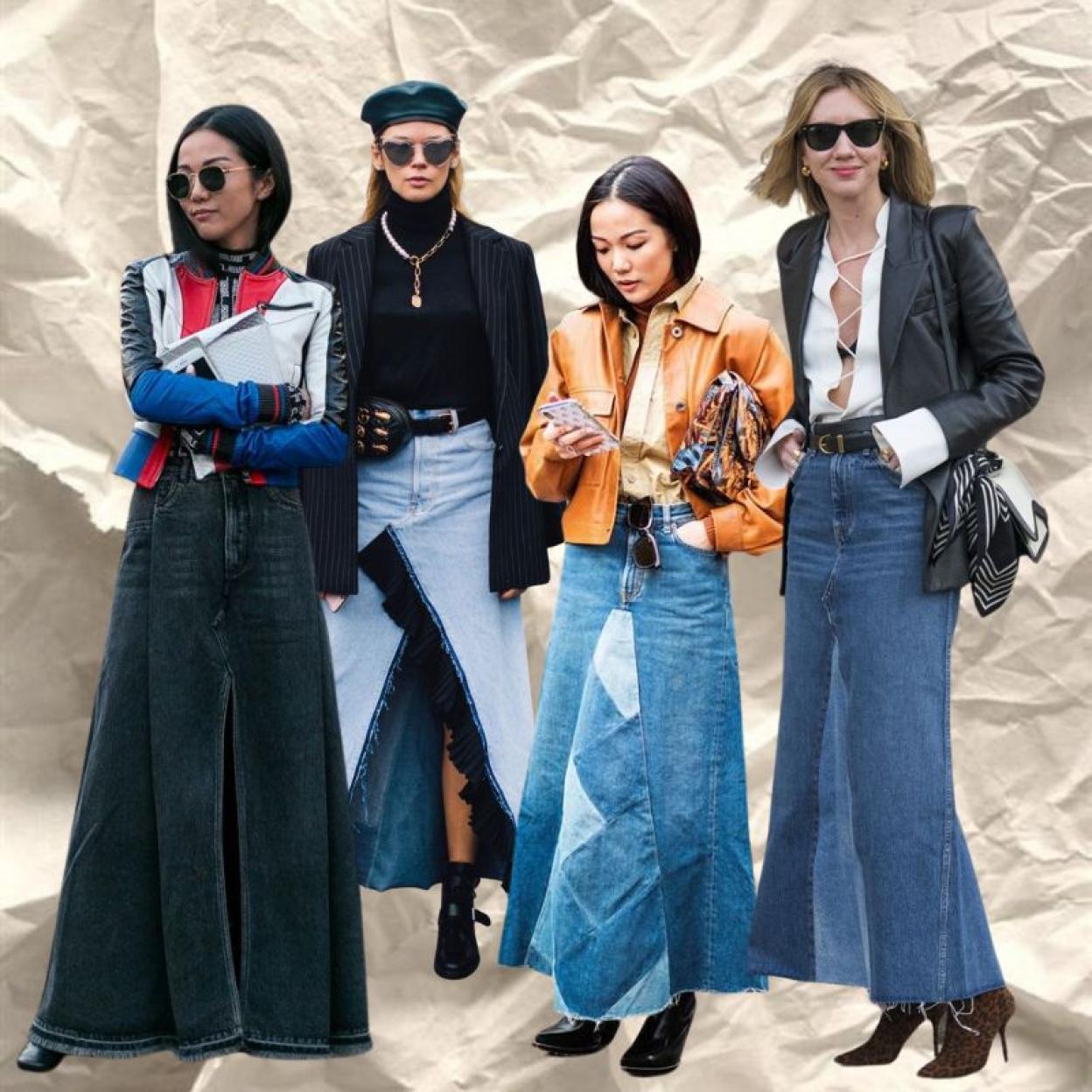 Estas son las faldas largas vaqueras que mejor combinan con todo. 