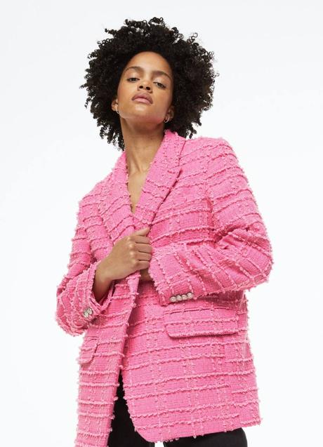 Imagen - Blazer texturizada fucsia