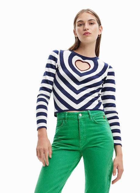 Imagen - Jersey de rayas con escote de Desigual, 79,95€.