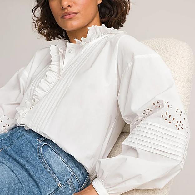 Camisa blanca de La Redoute, 34,99€.
