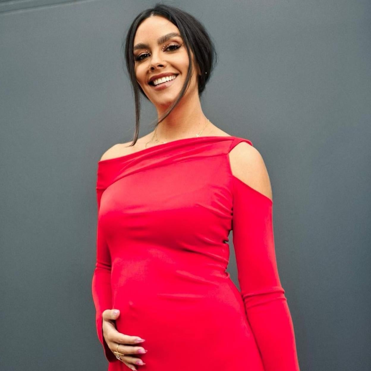 Cristina Pedroche con un vestido rojo.