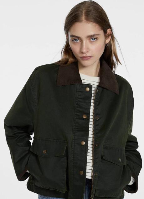 Imagen - Chaqueta encerada con cuello de pana