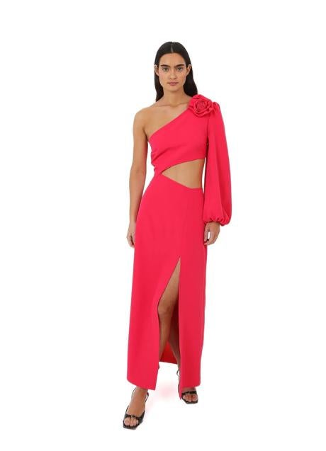 Imagen - Vestido de invitada asimétrico en fucsia