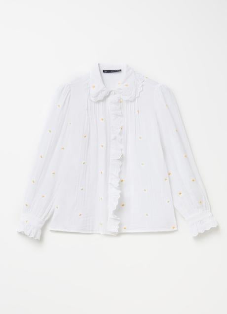 Imagen - Camisa bordada con margaritas, 35,99€.
