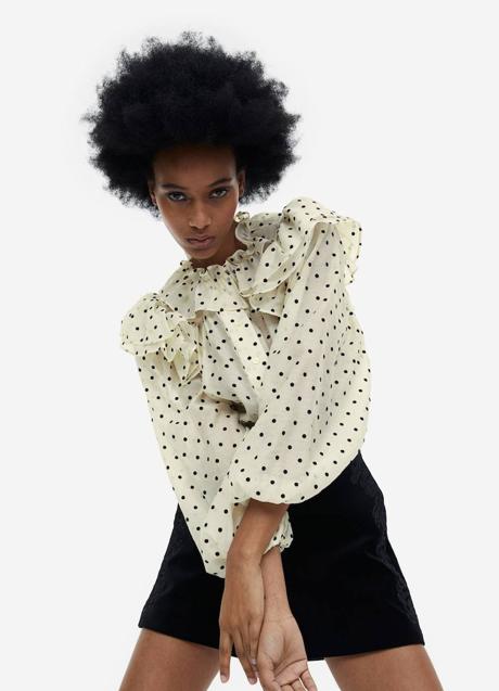 Imagen - Blusa semitransparente con estampado de lunares