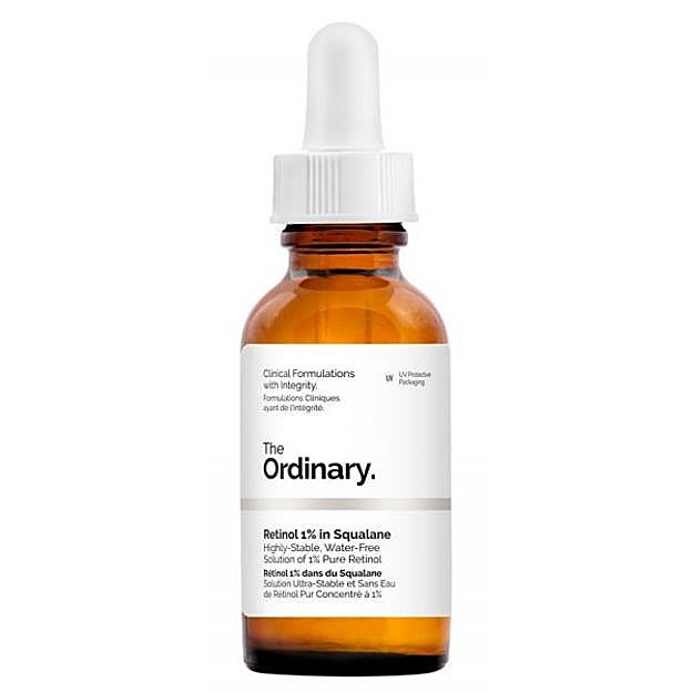 Retinol 1% en Escualeno Sérum Facial Antiedad de The Ordinary.