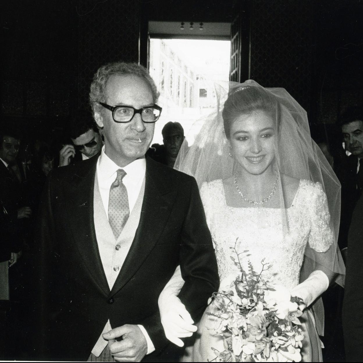 Miguel Boyer fue el padrino de su hija Laura en su boda con Luis Imedio.