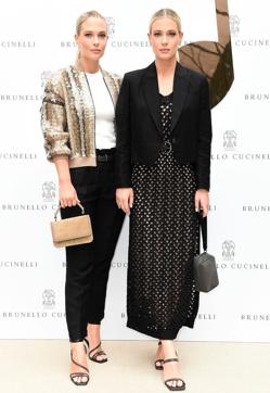 Imagen secundaria 2 - Amelia y Eliza Spencer con Michael Kors, Eliza en el front row de Del Core y las dos hermanas en desfile de Brunello Cucinelli.