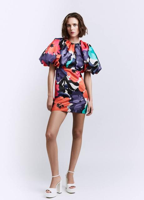 Imagen - Vestido corto con maxi estampado floral