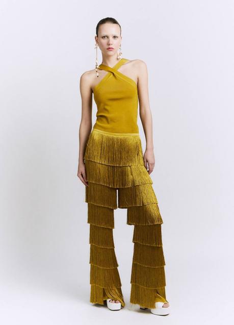 Imagen - Conjunto con top y pantalón de flecos