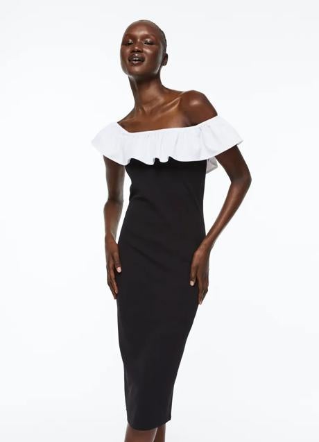 Imagen - Vestido blanco y negro de H&M (22,99 euros)