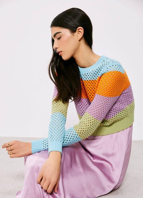 Imagen - Jersey de crochet a rayas