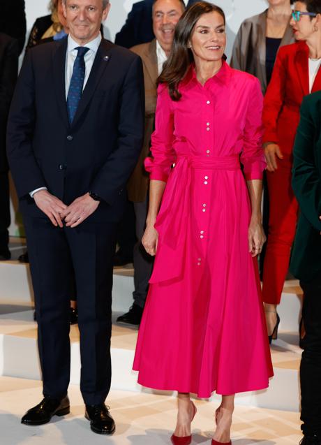 Imagen - La reina Letizia con un vestido de Roberto Verino. / GTRES