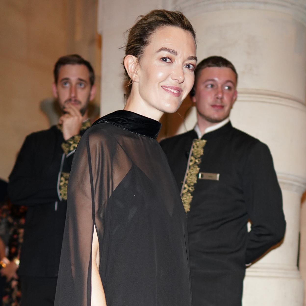 Marta Ortega vestida de negro. 