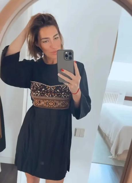 Imagen - Eugenia Osborne con un vestido negro. Fuente: Instagram. 