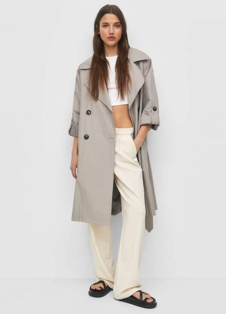Imagen - Trench gris de Pull & Bear (45,99 euros)