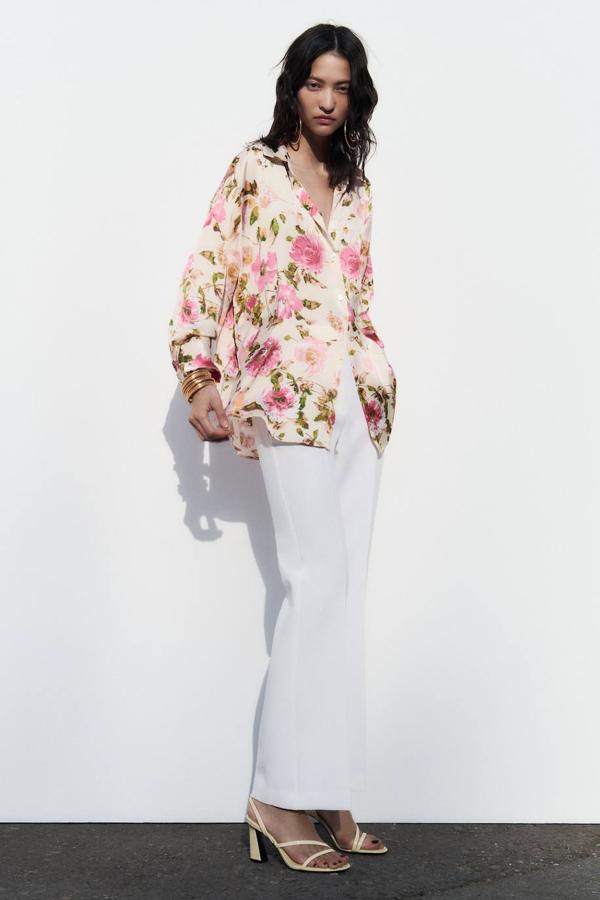 2023 Verano Nuevo Blusa De Corte De Lazo Para Mujer Con Diseño Floral Camisa - China Blusas De Manga Corta Y Tops De Tirant Precio