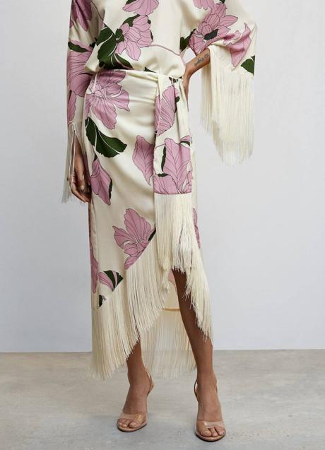 Imagen - Falda de flecos estampada