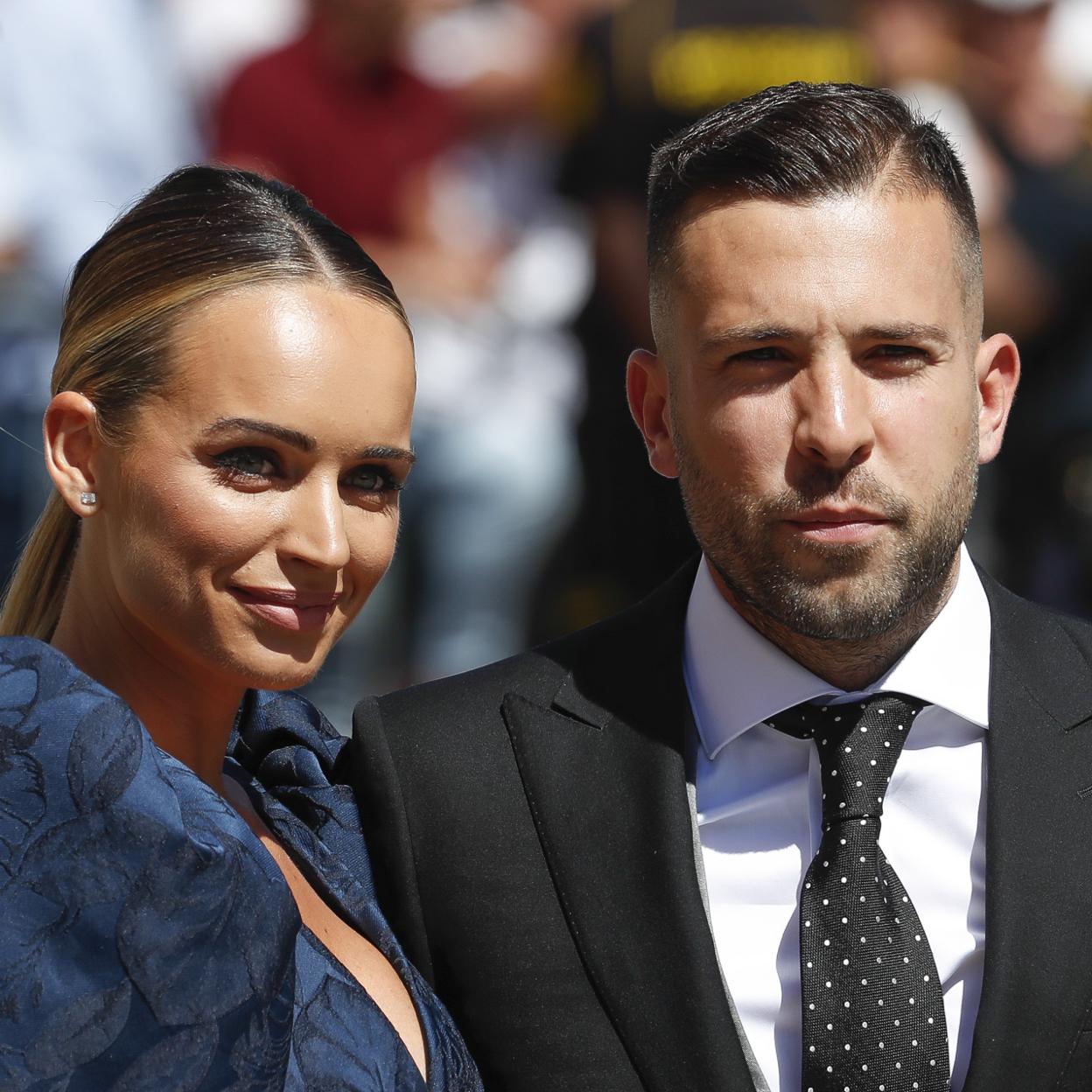 Jordi Alba y su mujer, Romarey Ventura.