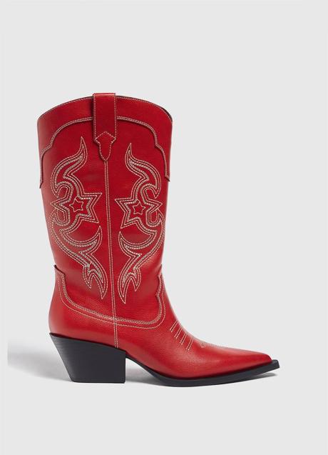 Imagen - Botas cowboy rojas con bordados