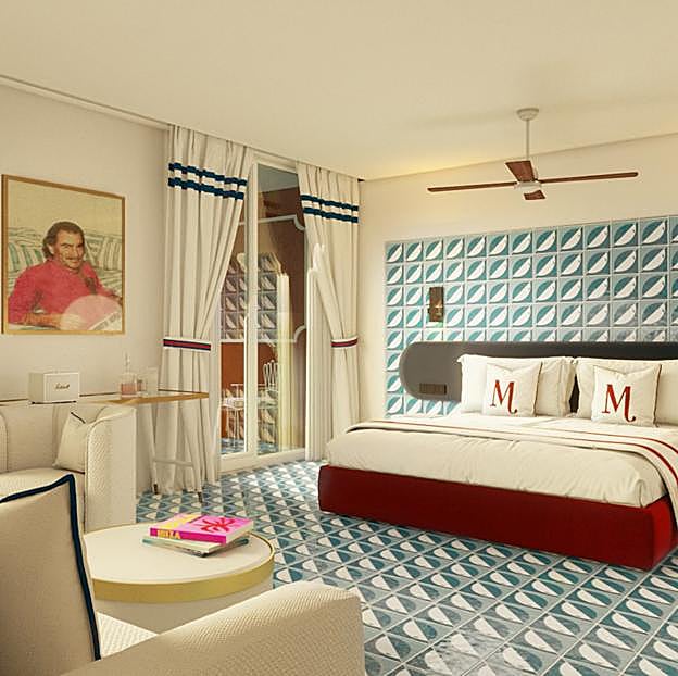 La suite del hotel Mongibello dedicada a Tony Pike. 