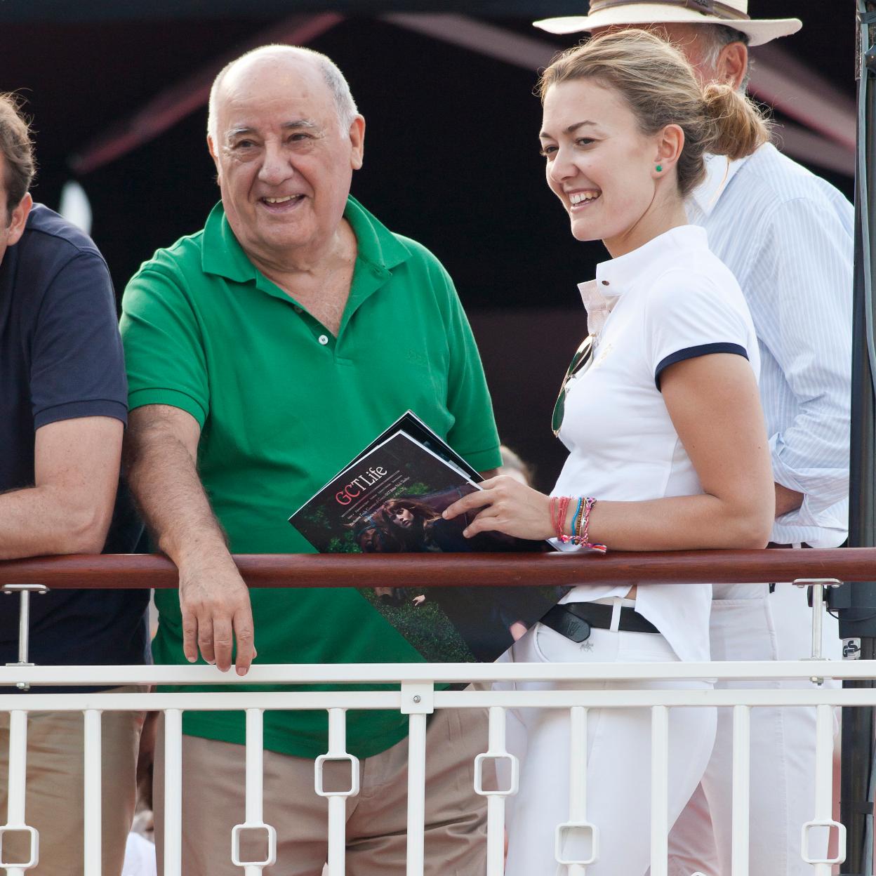 Amancio Ortega y su hija Marta Ortega. 