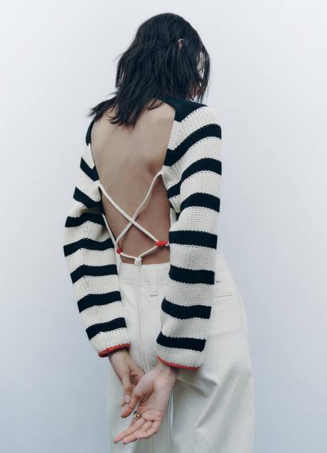 Imagen - Jersey de rayas con espalda descubierta