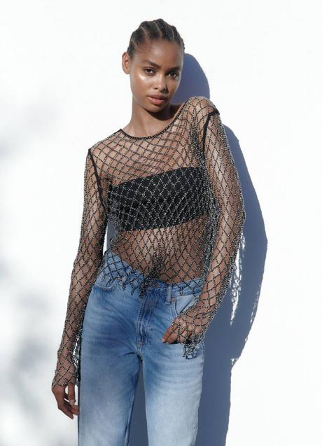 Imagen - Top con red de brillos