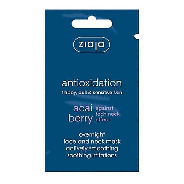 Mascarilla de noche para rostro y cuello de Ziaja.